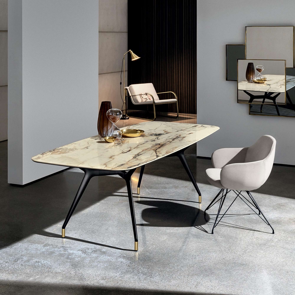 Sovet Tavolo Arkos Shaped rectangular - Top in Ceramica Cat. CE1