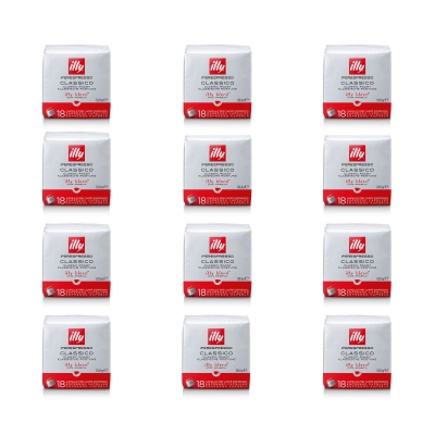 Illy 12 pacchi da 18 capsule caffè Iperespresso tostato Classico