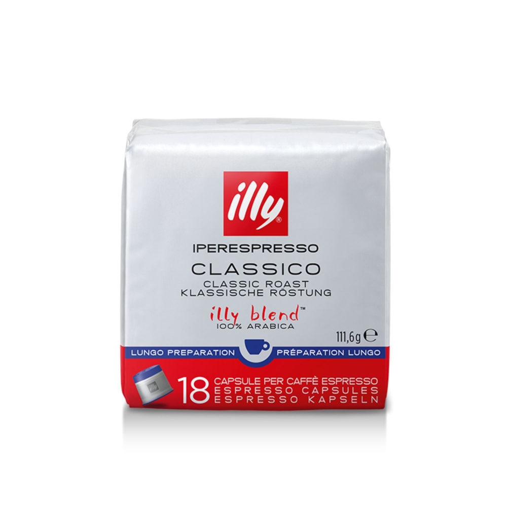 Illy 12 pacchi da 18 capsule caffè Iperespresso tostato Classico Lungo