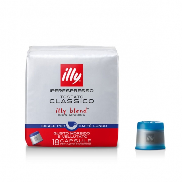 Illy 12 pacchi da 18 capsule caffè Iperespresso tostato Classico Lungo