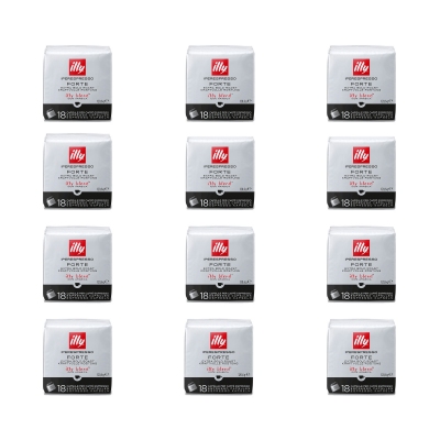 Illy 12 pacchi da 18 capsule caffè Iperespresso tostato Forte