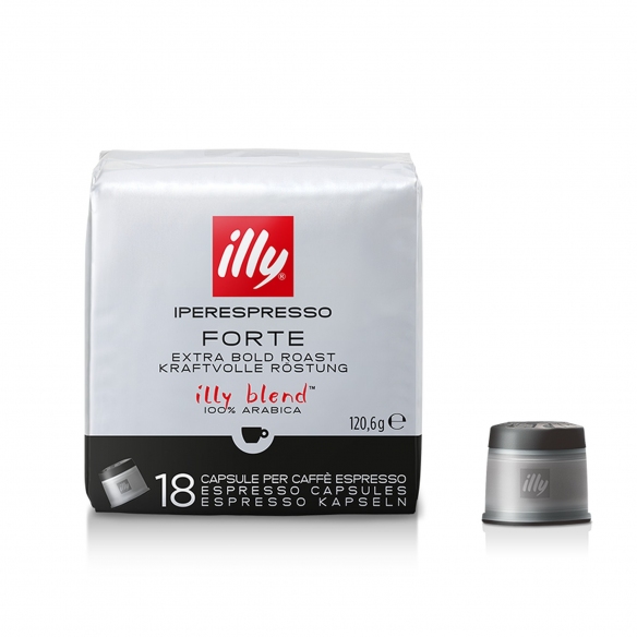 Illy 12 pacchi da 18 capsule caffè Iperespresso tostato Forte