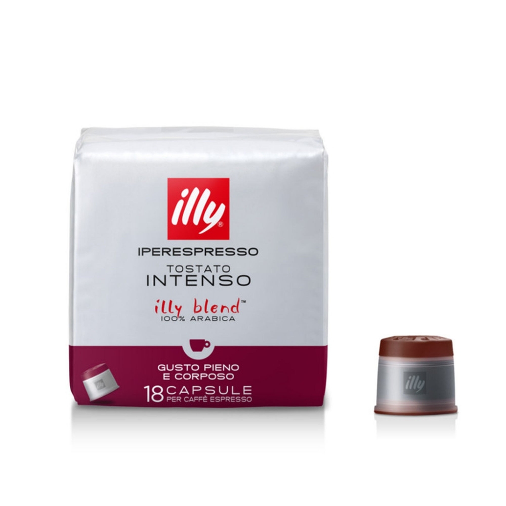 Illy 12 pacchi da 18 capsule caffè Iperespresso tostato Intenso