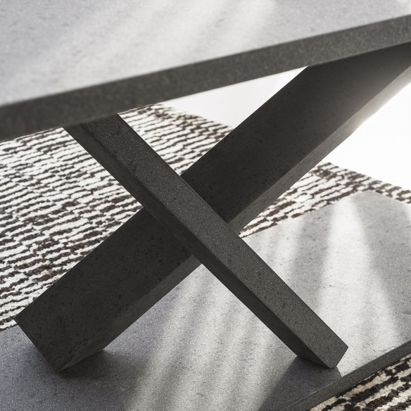 Desalto Tavolo Element cm 99x300 - Finitura Concrete nero