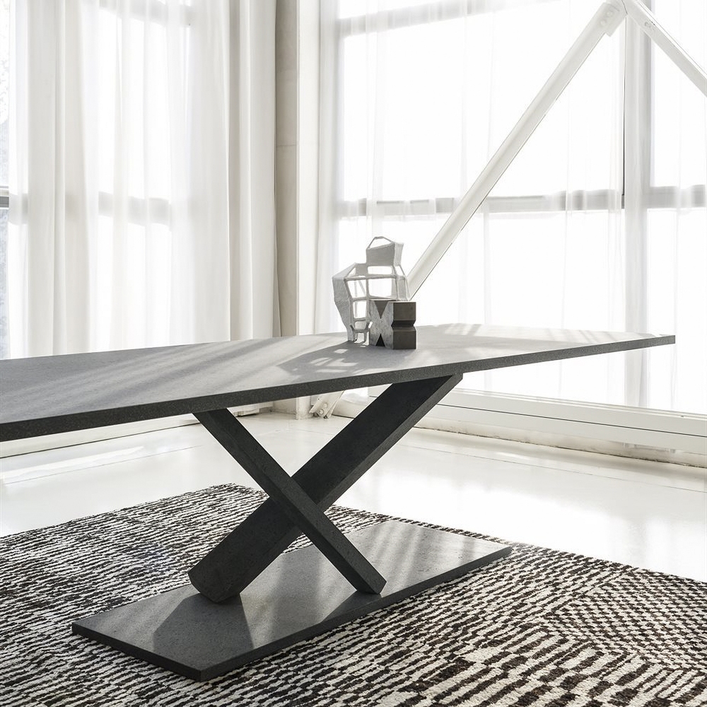 Desalto Tavolo Element cm 99x300 - Finitura Concrete nero