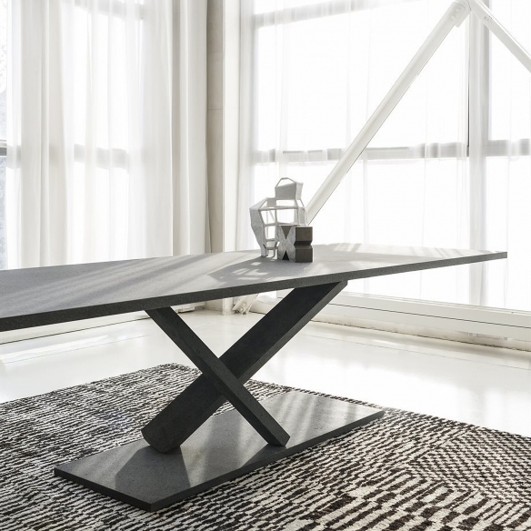 Desalto Tavolo Element cm 99x300 - Finitura Concrete nero