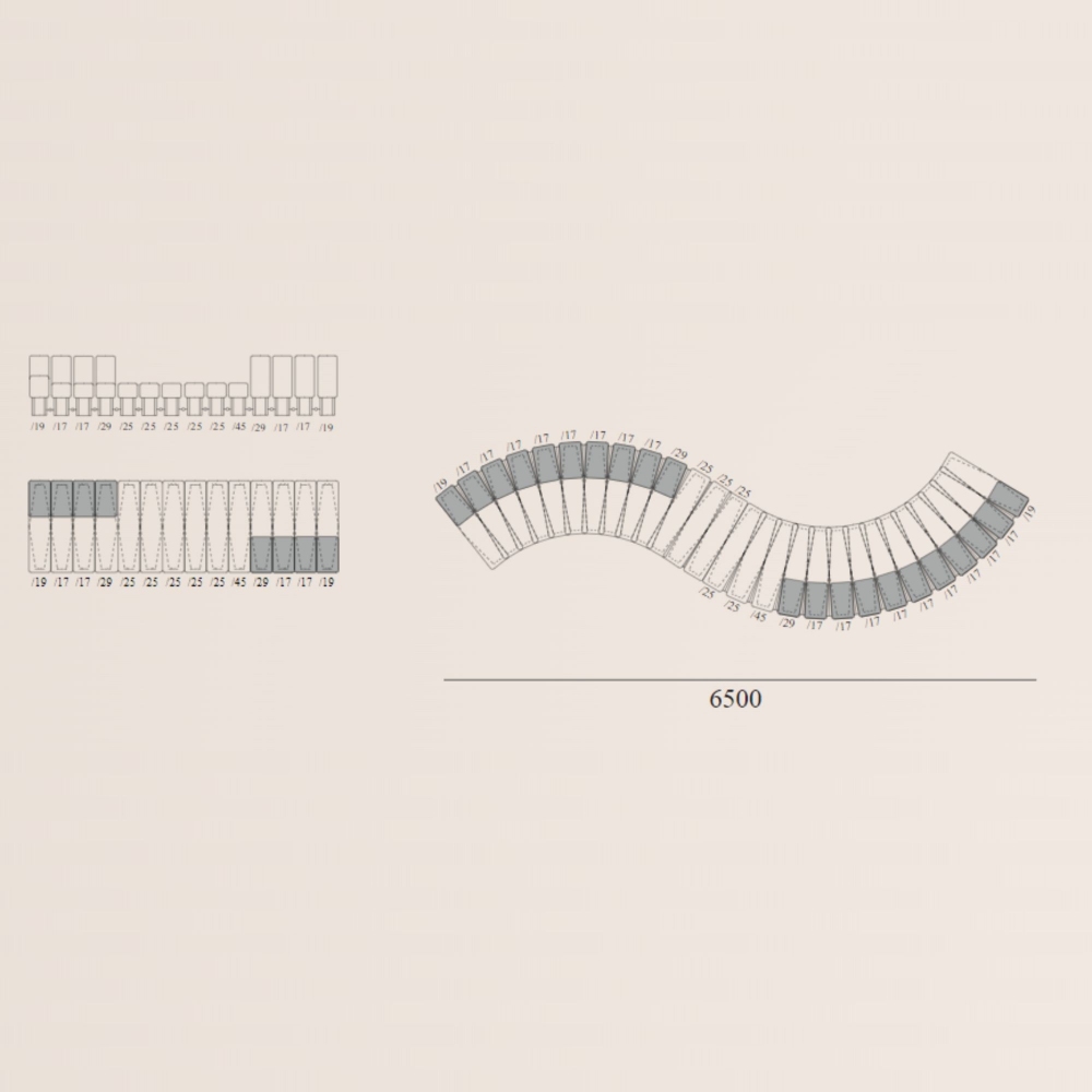 de Sede Divano componibile DS-600 - Configurazione F (26 moduli)