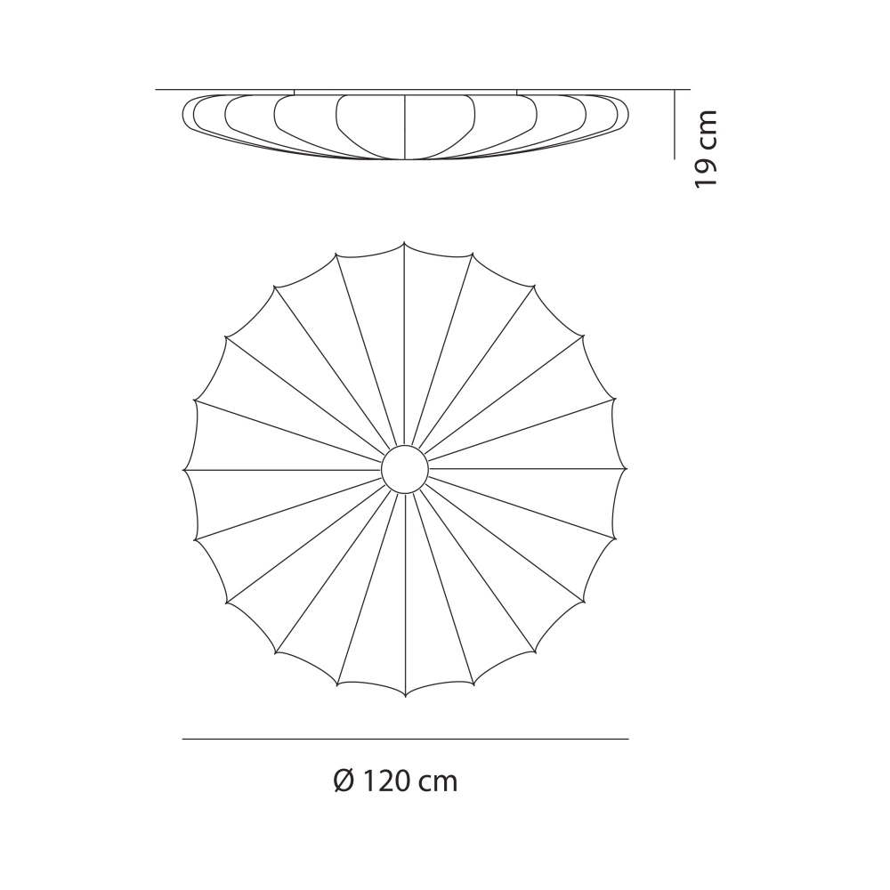 Axolight Lampada a soffitto Muse diam. 120 cm