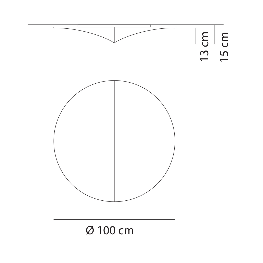 Axolight Lampada a soffitto Nelly diam. 100 cm