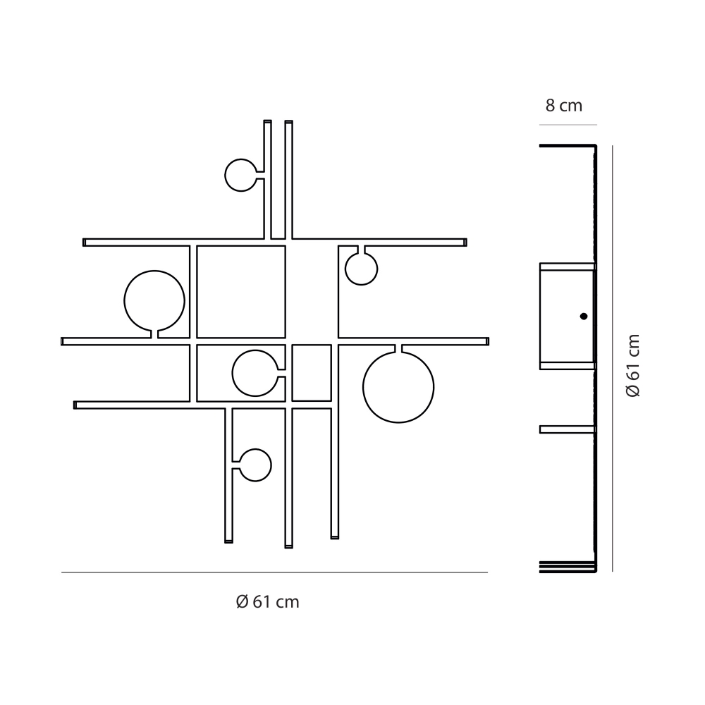 Axolight Lampada da parete Manifesto