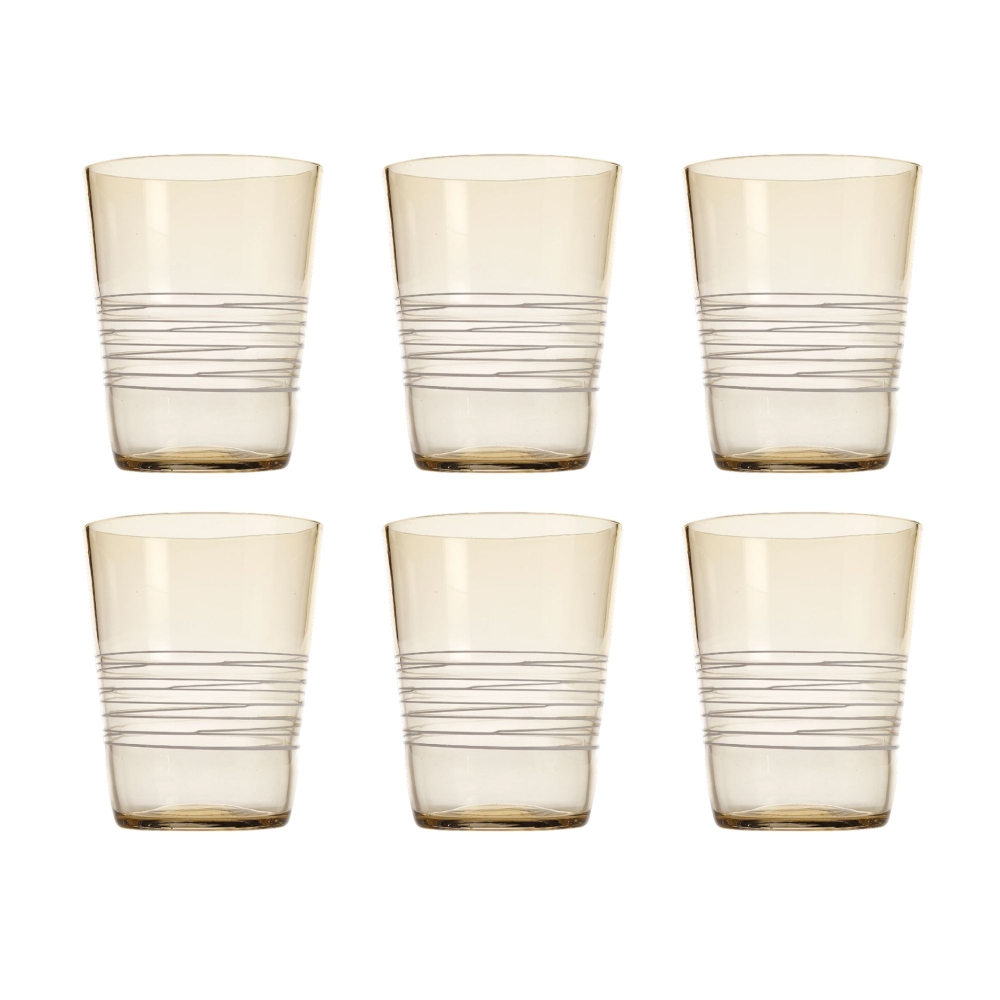 Zafferano 6 bicchieri Filante cl.40