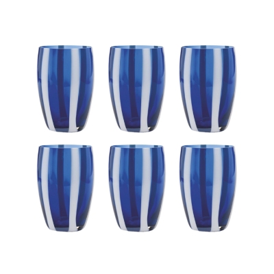 Zafferano 6 bicchieri Gessato cl.32