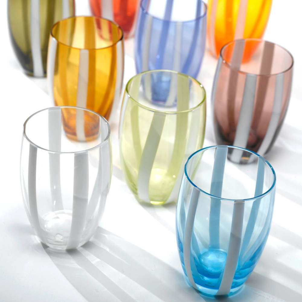 Zafferano 6 bicchieri Gessato cl.32