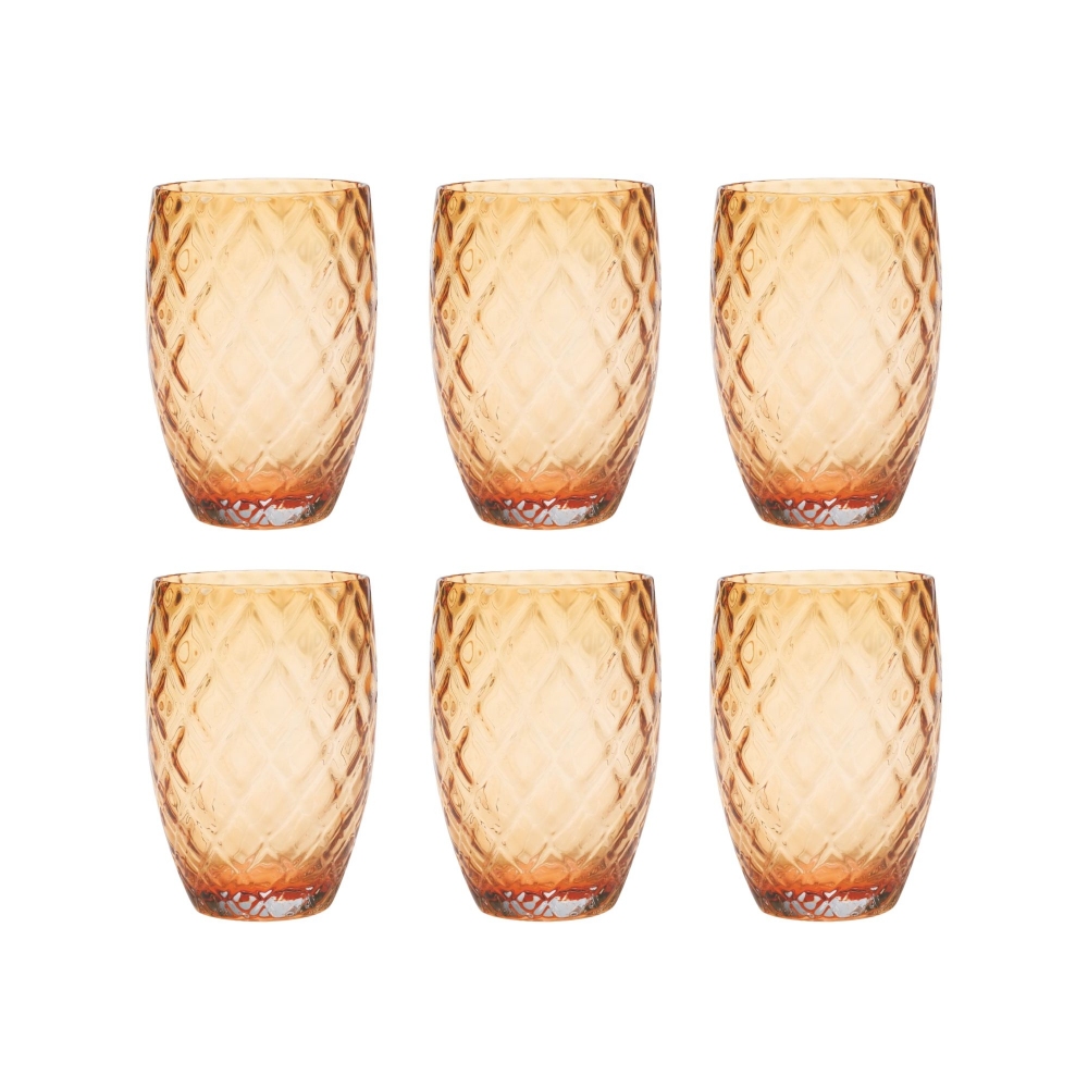 Zafferano 6 bicchieri Losanghe cl.38