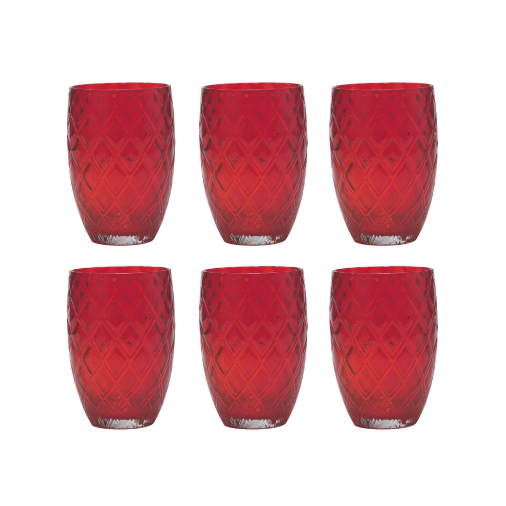 Zafferano 6 bicchieri Losanghe cl.38