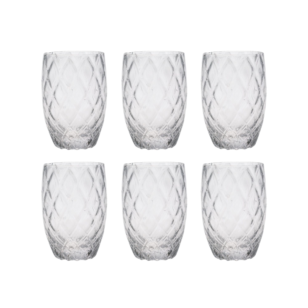 Zafferano 6 bicchieri Losanghe cl.38