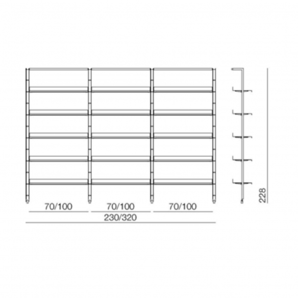 Desalto Armida modular bookcase - Composition 3