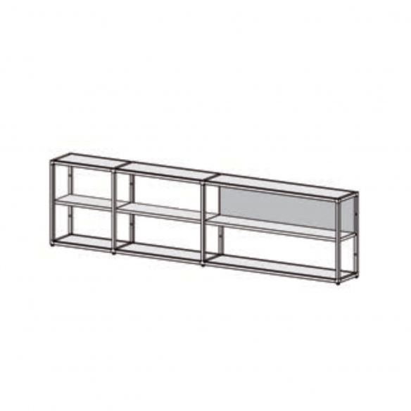 Desalto Libreria modulare Helsinki - Composizione D (h. 82 L 70 + 97 + 147 - 314 cm)