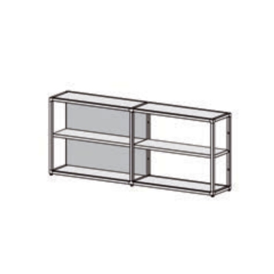 Desalto Libreria modulare Helsinki - Composizione G (h. 82 L 100 + 97 - 197 cm)