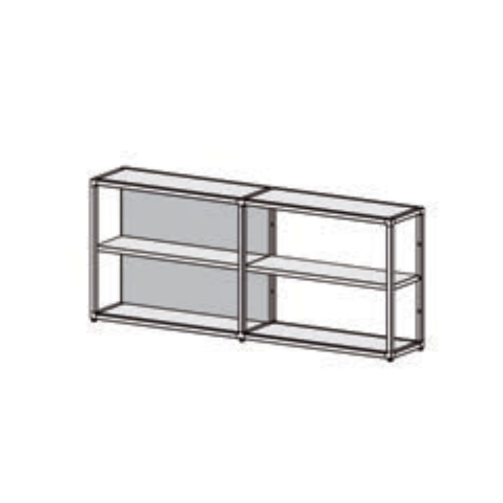 Desalto Libreria modulare Helsinki - Composizione G (h. 82 L 100 + 97 - 197 cm)