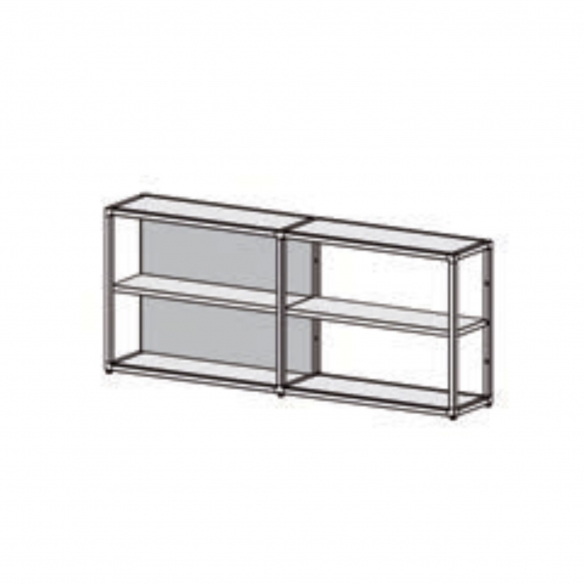 Desalto Libreria modulare Helsinki - Composizione G (h. 82 L 100 + 97 - 197 cm)