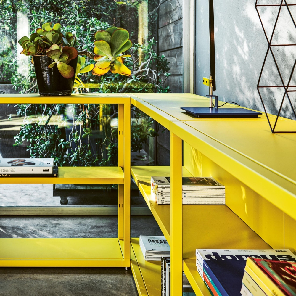 Desalto Libreria modulare Helsinki - Composizione G (h. 82 L 100 + 97 - 197 cm)