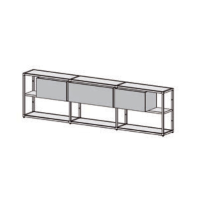 Desalto Helsinki modular bookcase - Composition L (h. 82 L 100 + 97 + 97 - 294 cm) ?
