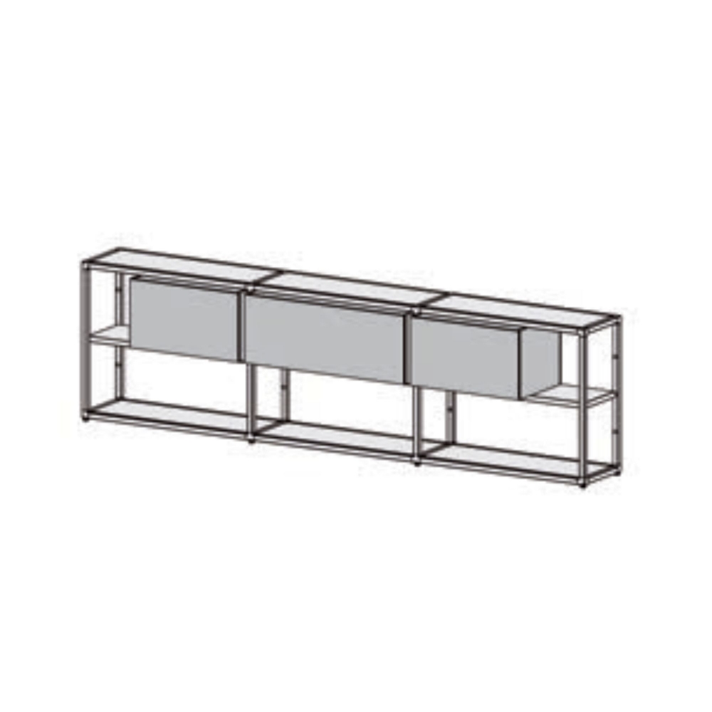 Desalto Helsinki modular bookcase - Composition L (h. 82 L 100 + 97 + 97 - 294 cm) ?