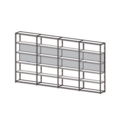 Desalto Libreria modulare Helsinki - Composizione M (h. 198 L 100 + 97 + 97 + 97 - 391 cm)