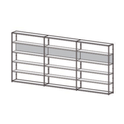Desalto Libreria modulare Helsinki - Composizione N (h. 198 L 150 + 147 + 147 - 444 cm)