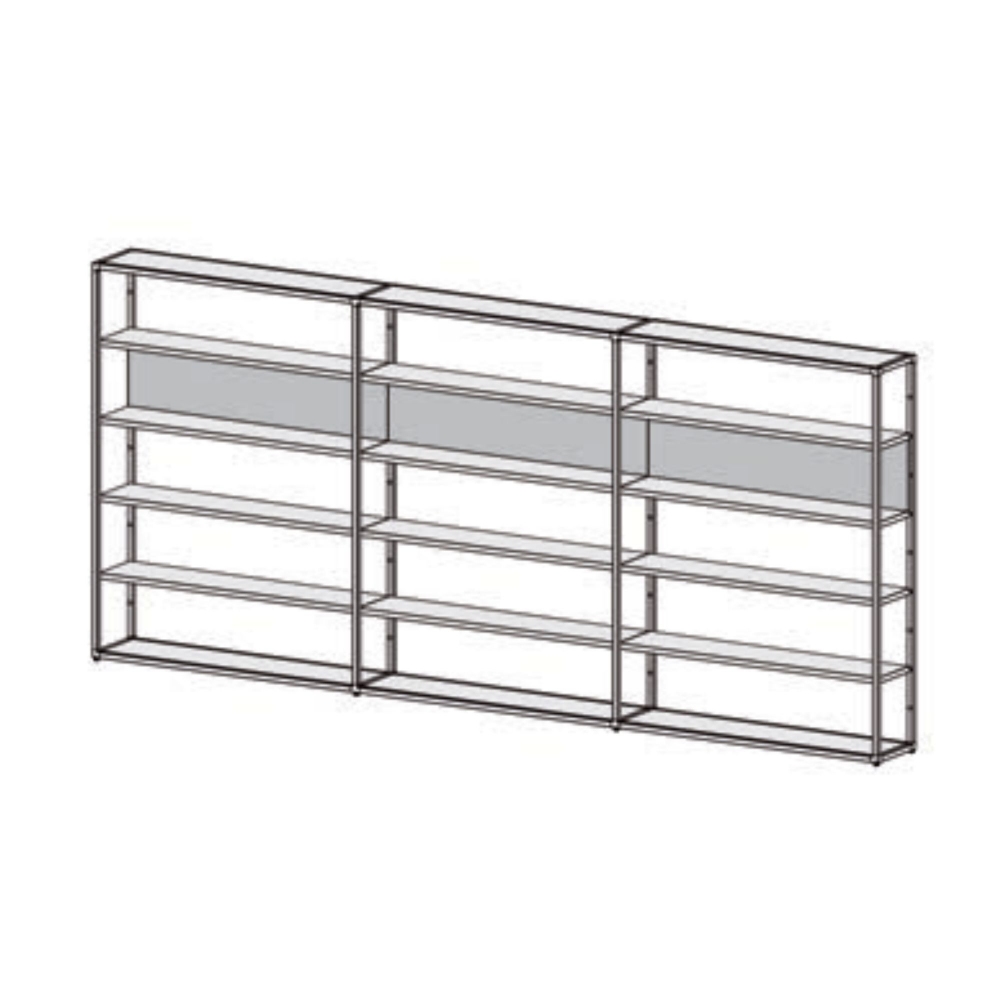 Desalto Helsinki modular bookcase - Composition N (h. 198 L 150 + 147 + 147 - 444 cm)