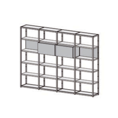 Desalto Helsinki modular bookcase - Composition O (h. 198 L 70 + 67 + 67 + 67 - 271 cm) ?