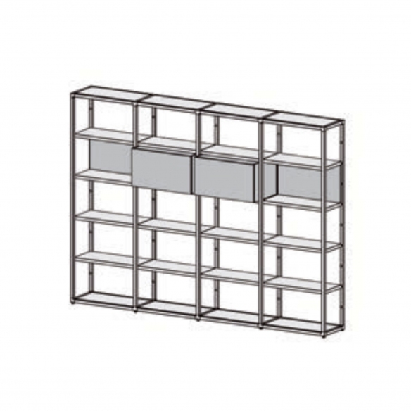 Desalto Libreria modulare Helsinki - Composizione O (h. 198 L 70 + 67 + 67 + 67 - 271 cm)