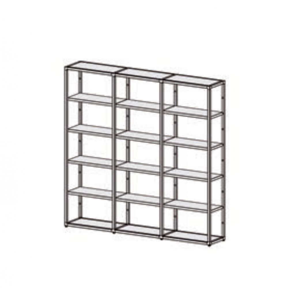 Desalto Libreria modulare Helsinki - Composizione Q (h. 198 L 70 + 67 + 67 - 204 cm)