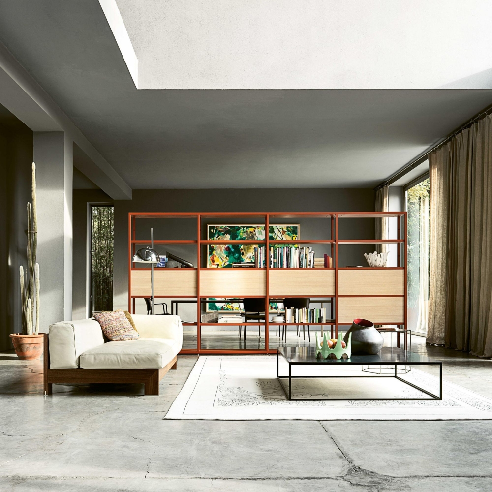 Desalto Libreria modulare Helsinki - Composizione Q (h. 198 L 70 + 67 + 67 - 204 cm)