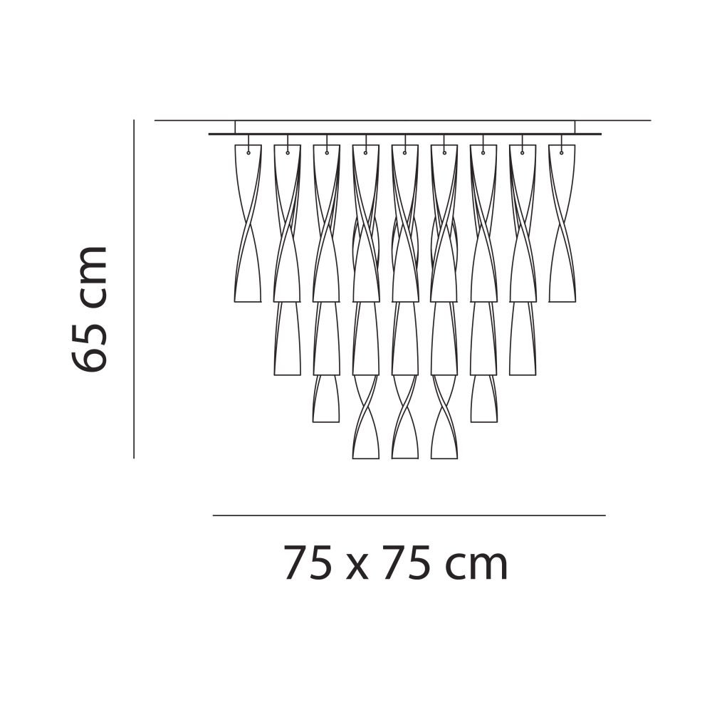 Axolight Lampada a soffitto Aura 60x60x58h cm