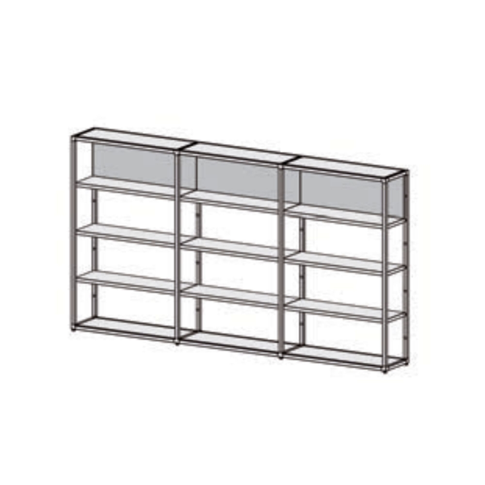 Desalto Libreria modulare Helsinki - Composizione R (h. 160 L 100 + 97 + 97 - 294 cm)