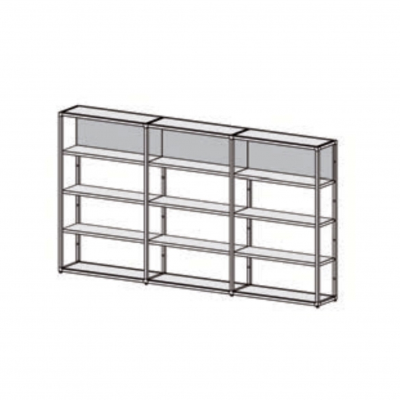 Desalto Libreria modulare Helsinki - Composizione R (h. 160 L 100 + 97 + 97 - 294 cm)