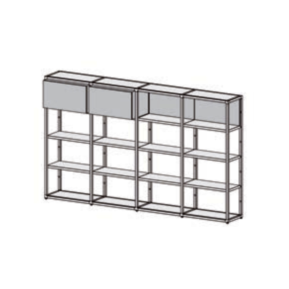Desalto Helsinki modular bookcase - Composition T (h. 160 L 70 + 67 + 67 + 67 - 271 cm) ?