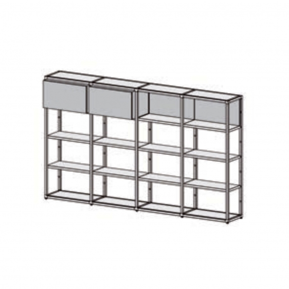 Desalto Libreria modulare Helsinki - Composizione T (h. 160 L 70 + 67 + 67 + 67 - 271 cm)