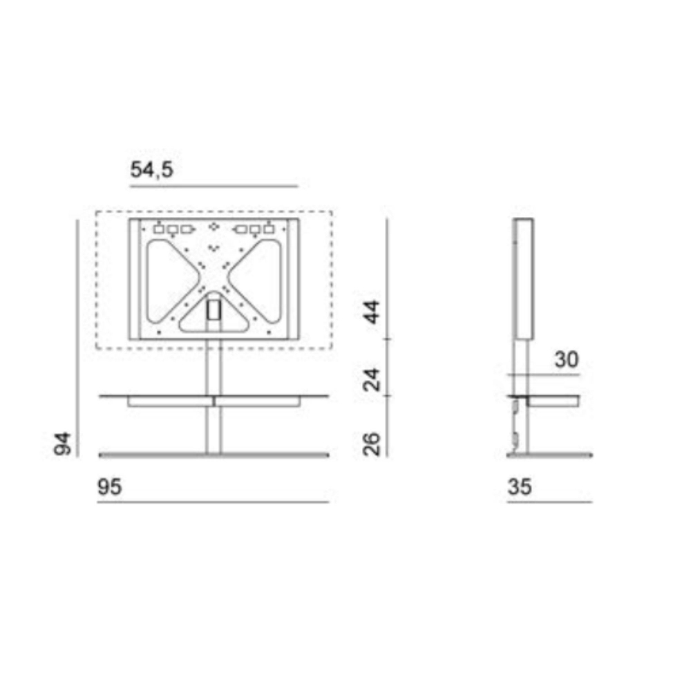 Desalto Porta TV Sail 301 h 94 cm (TV max 50'') - Mensola inclusa