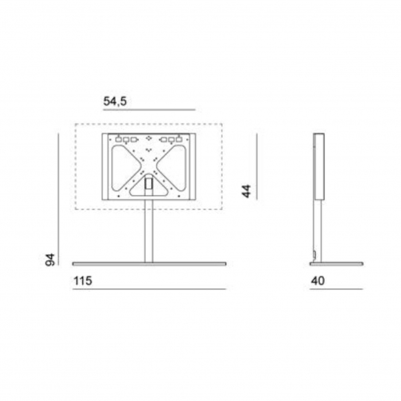 Desalto Sail 302 TV stand h 94 cm (TV max 65'')