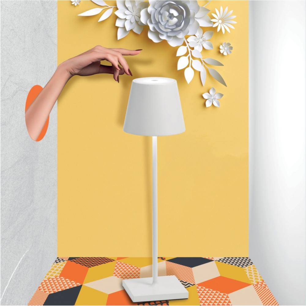 Zafferano Lampada da tavolo Poldina Pro Led ricaricabile