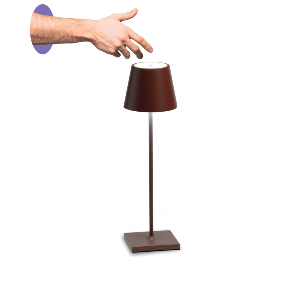 Zafferano Lampada da tavolo Poldina Pro Led ricaricabile
