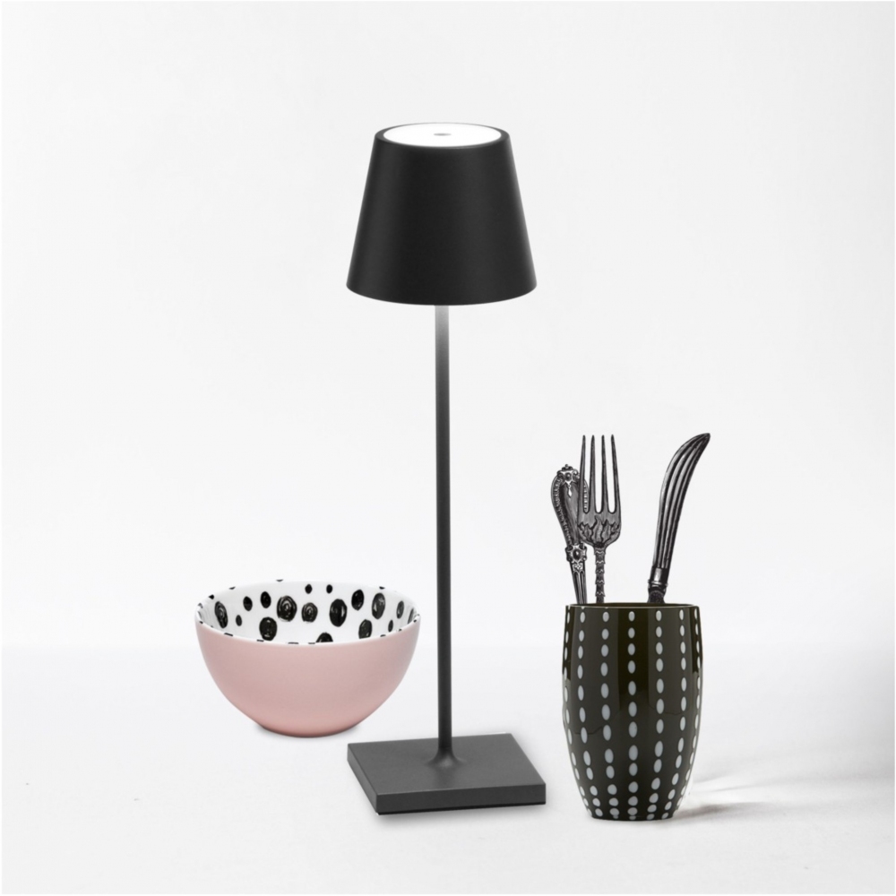 Zafferano Lampada da tavolo Poldina Pro Led ricaricabile