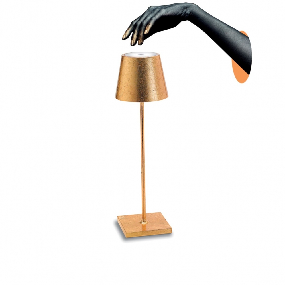 Zafferano Lampada da tavolo Poldina Pro Led ricaricabile