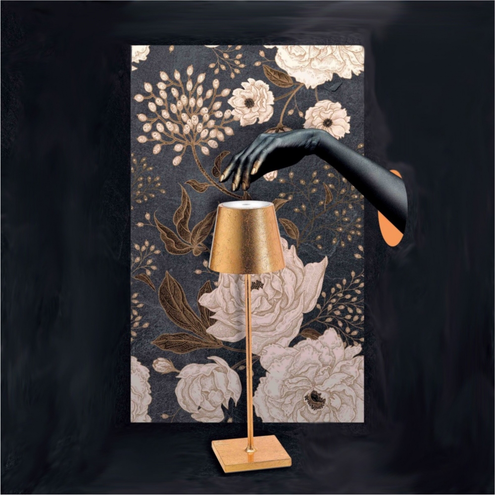 Zafferano Lampada da tavolo Poldina Pro Led ricaricabile