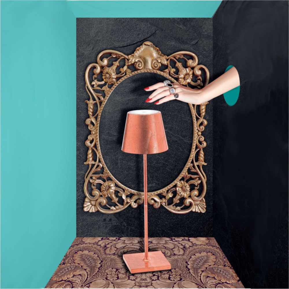 Zafferano Lampada da tavolo Poldina Pro Led ricaricabile