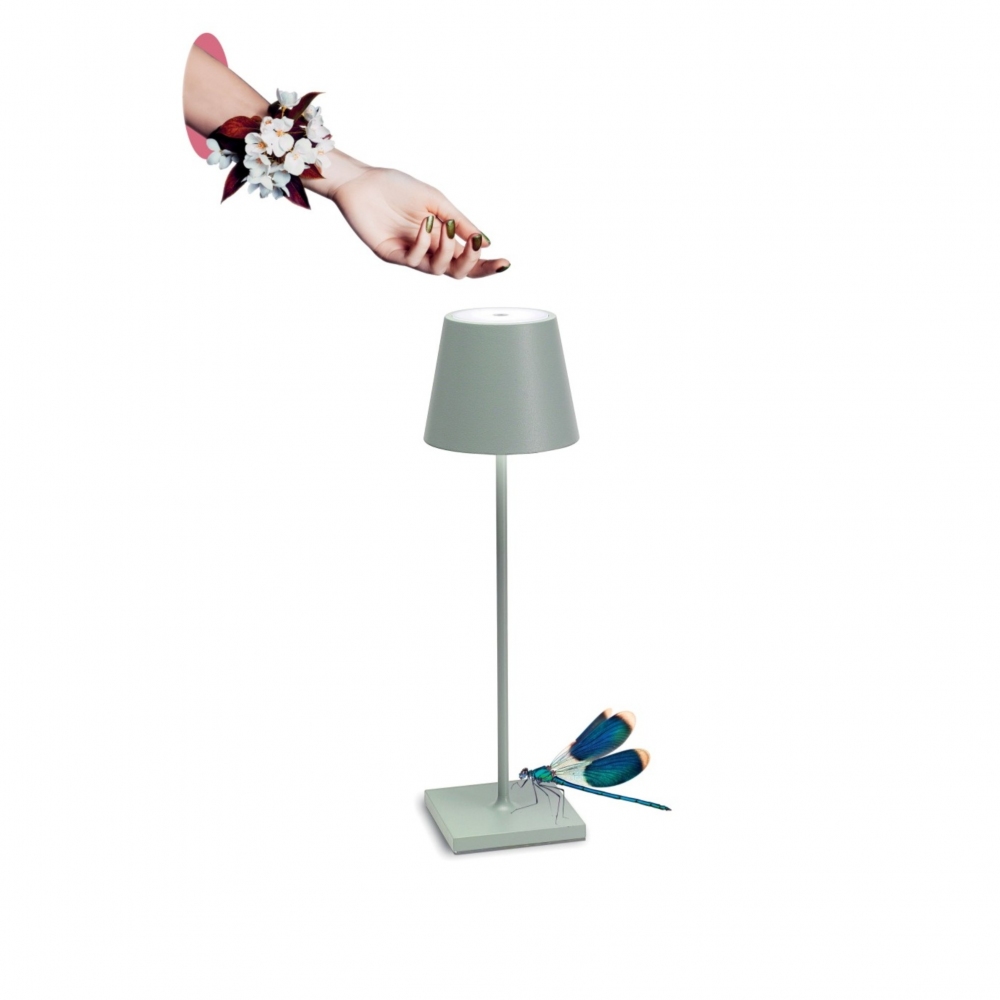 Zafferano Lampada da tavolo Poldina Pro Led ricaricabile
