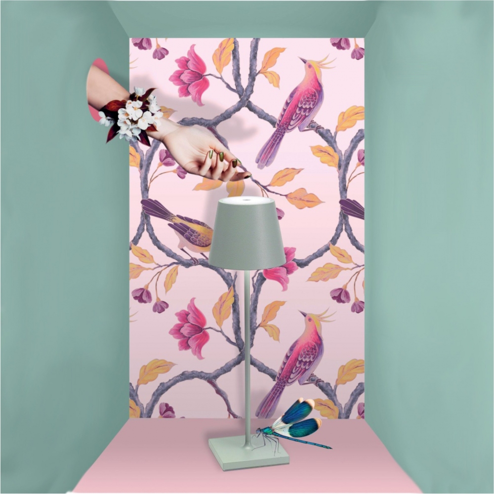 Zafferano Lampada da tavolo Poldina Pro Led ricaricabile